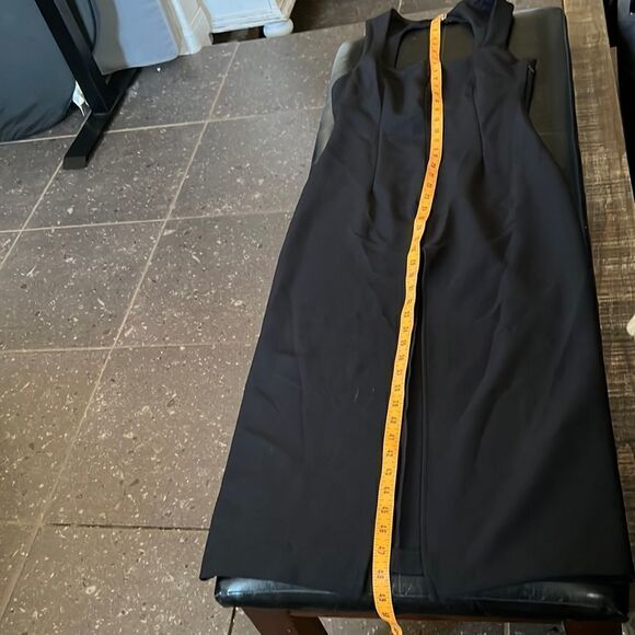 Zara  SLIM Black DRESS WITH SQUARE NECKLINE Sz-Small - Picture 8 of 16